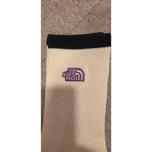 North Face Crew Sock 3P with Purple Logo Size Large NWOT - Picture 3 of 3